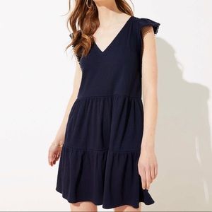 Loft lacy tier flutter dress